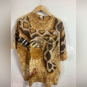 Vintage Liquid Blue Snake Tee XL Desert Wildlife USA Scorpion Graphic